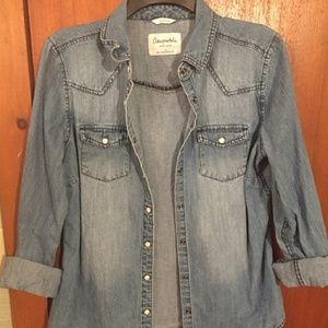 Denim button down shirt